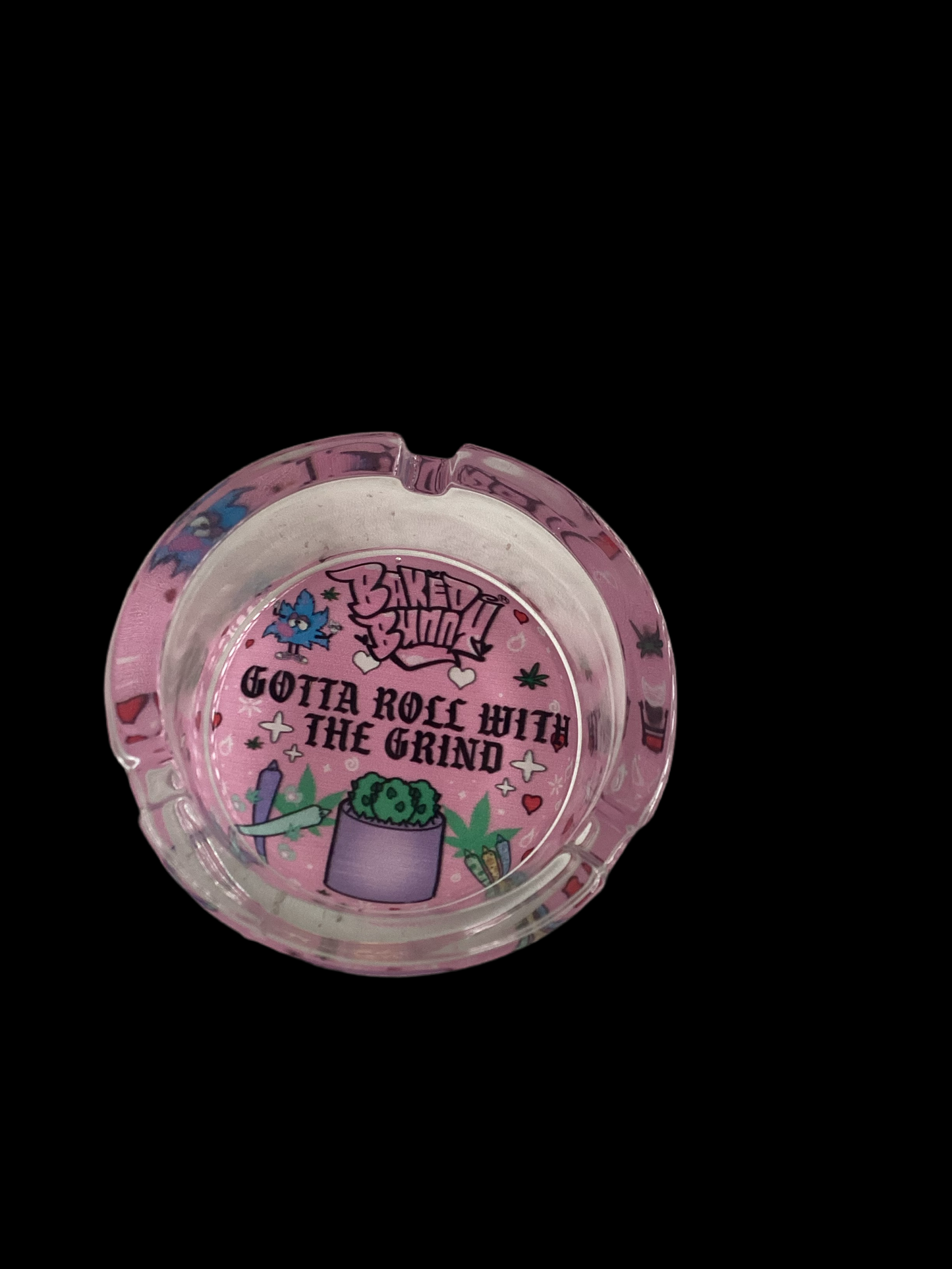 Sungura iliyookwa ya duara Glass Ashtray 85mm