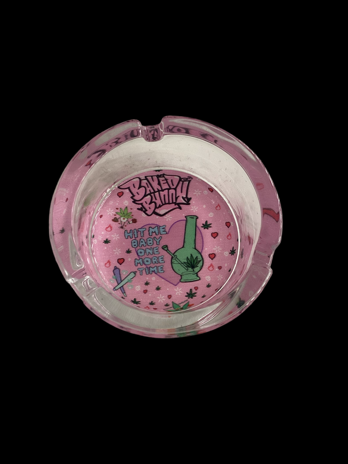 Sungura iliyookwa ya duara Glass Ashtray 85mm