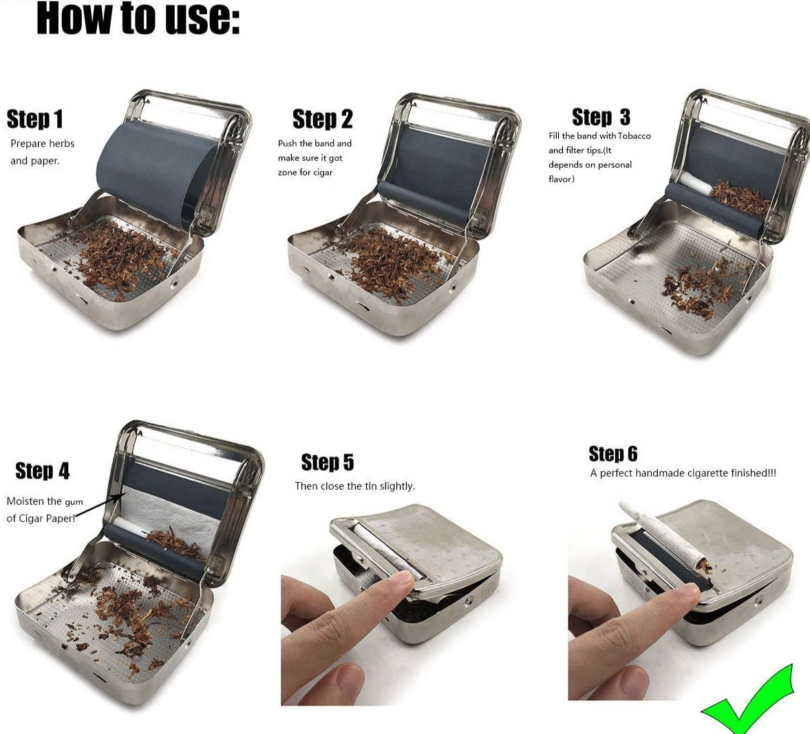 Zilla Metal Automatic Cigarette Tobacco Smoking Rolling Machine Herb Roller 70mm - Bittchaser Smoke Shop