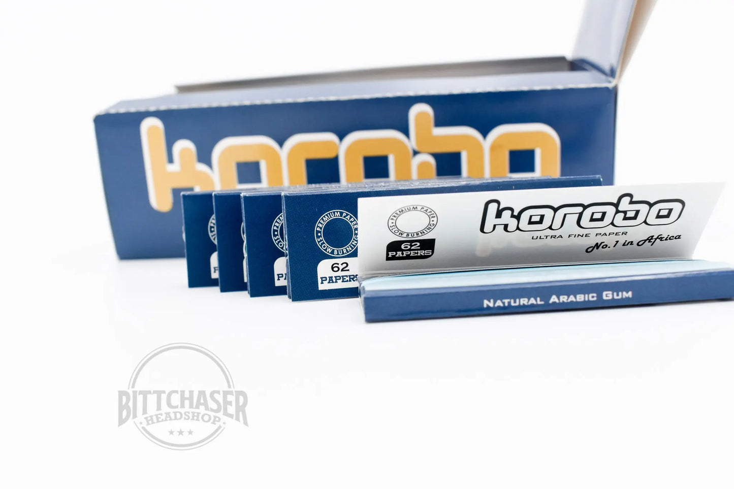 Korobo Blue Rolling Papers Regular Size - (Full box) - Bittchaser Smoke Shop