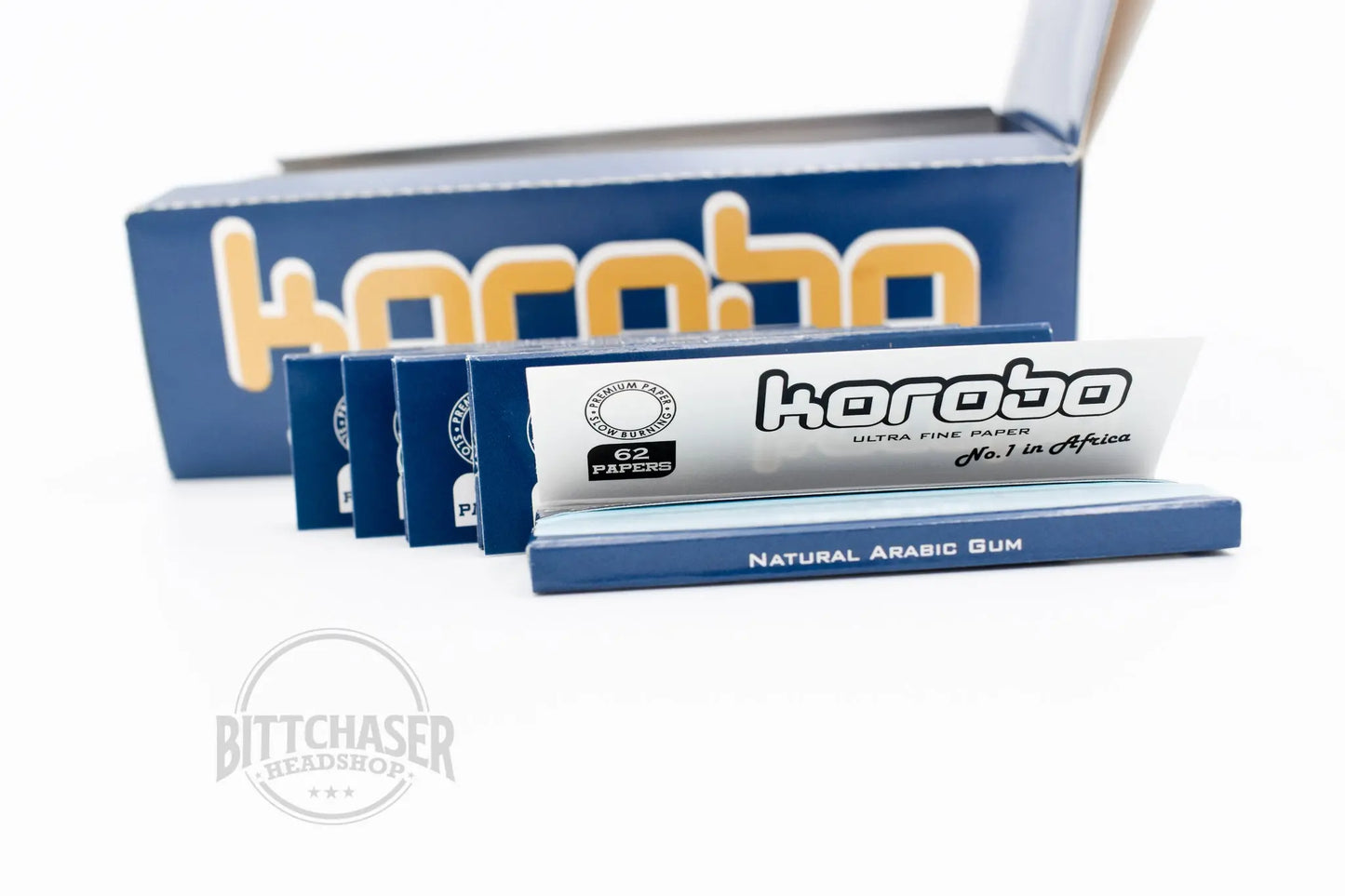 Korobo Blue Rolling Papers Regular Size - (Full box) - Bittchaser Smoke Shop