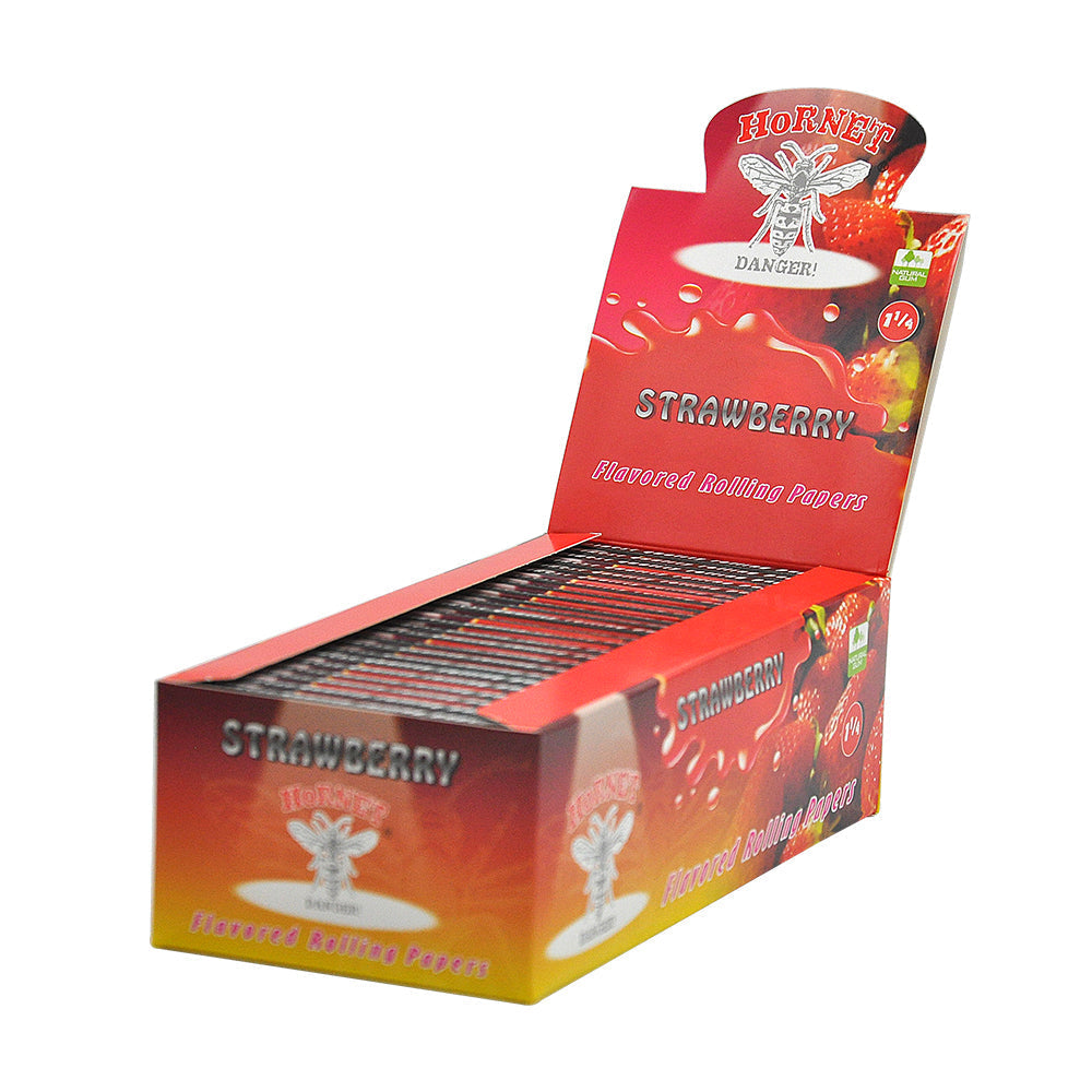 Hornet Strawberry Flavor Rolling Paper (Full Box) - Bittchaser