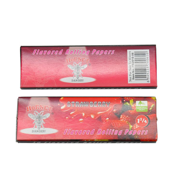 Hornet Strawberry Flavor Rolling Paper (Full Box) - Bittchaser