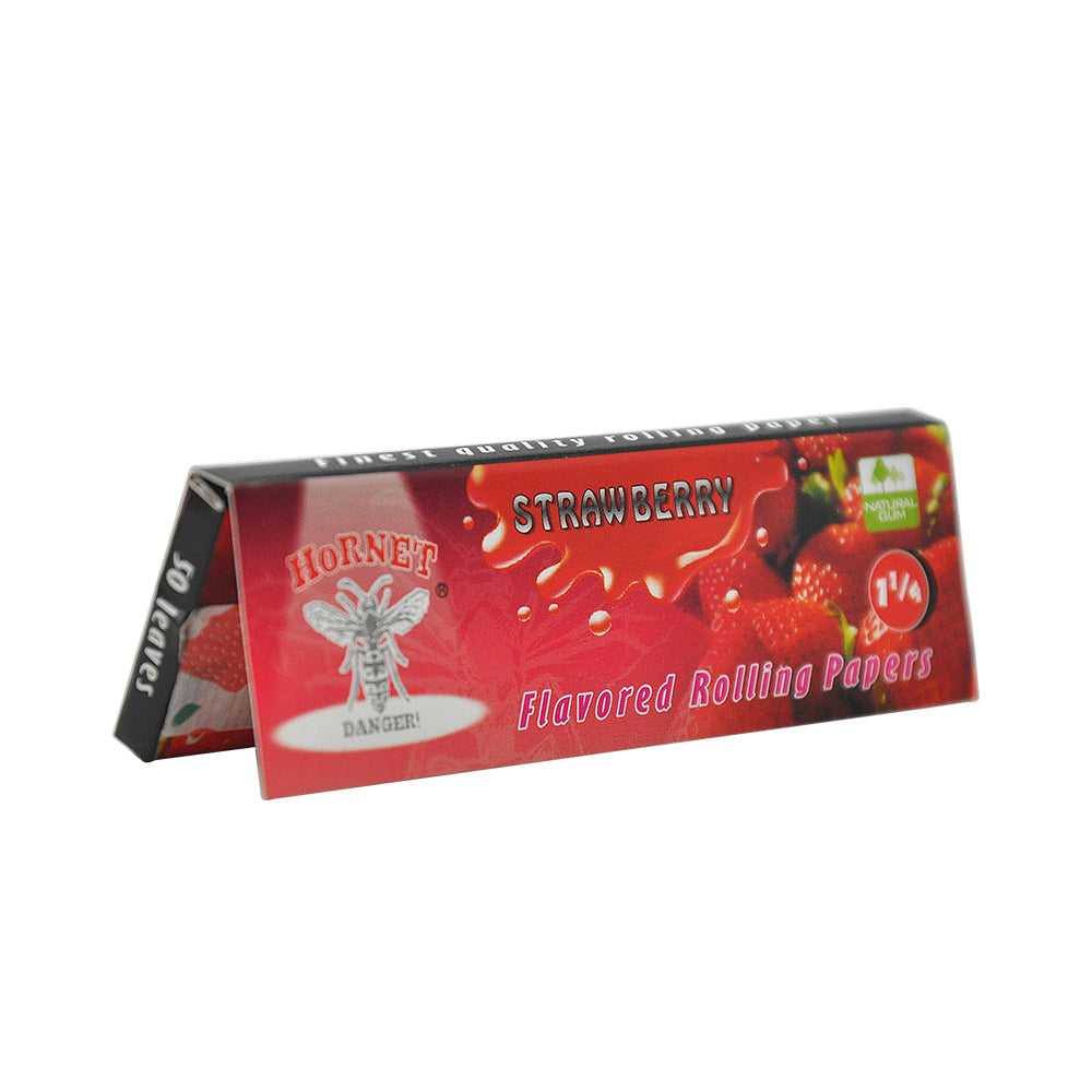 Hornet Strawberry Flavor Rolling Paper (Full Box) - Bittchaser