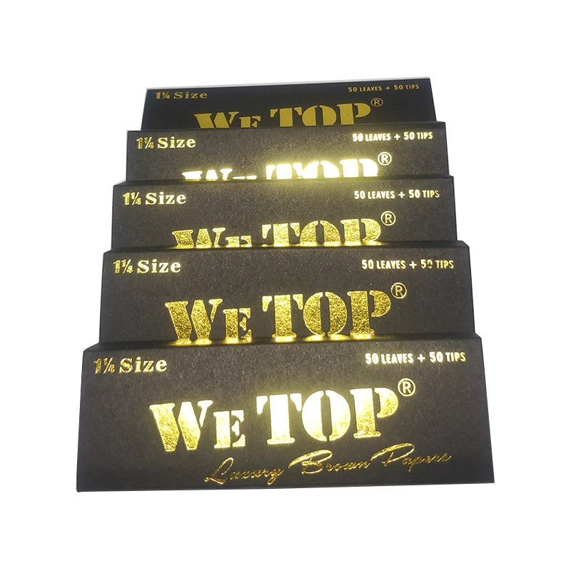 Wetop Luxury 1 1/4 Brown with Filter Tips 24 Booklets, 50 Leaves per booklet (Full Box) - Bittchaser Smoke Shop