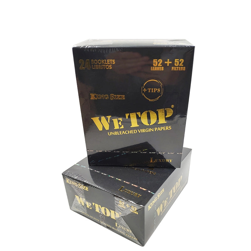 Wetop Luxury Kingsize Brown with Filter Tips 24 booklets,60 Leaves per booklet (Full Box) - Bittchaser Smoke Shop