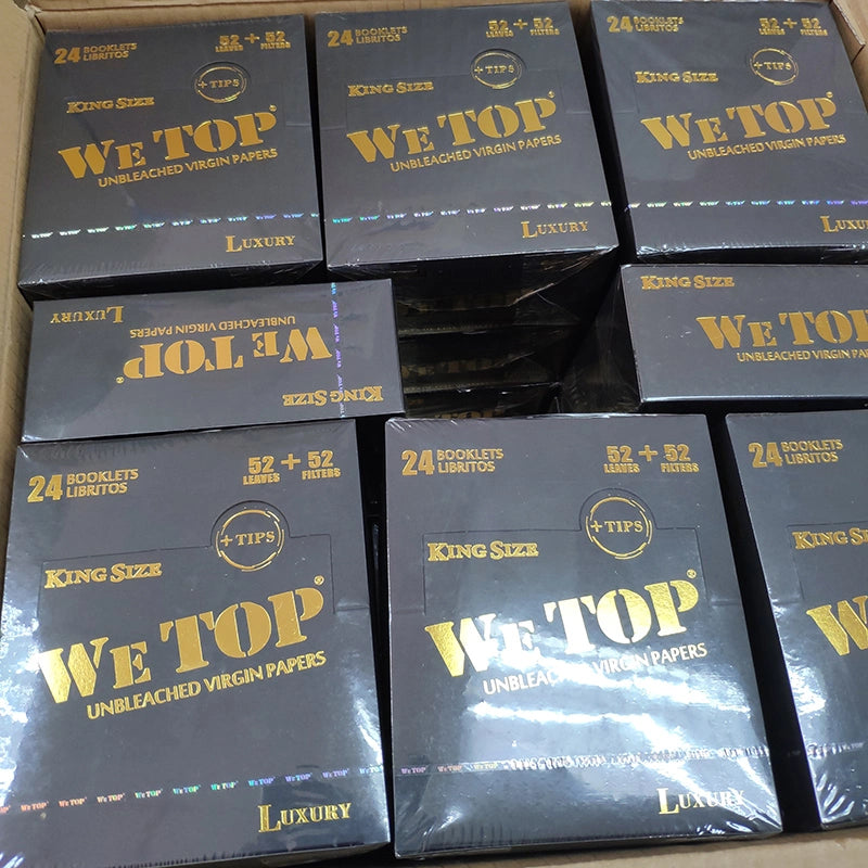 Wetop Luxury Kingsize Brown with Filter Tips 24 booklets,60 Leaves per booklet (Full Box) - Bittchaser Smoke Shop