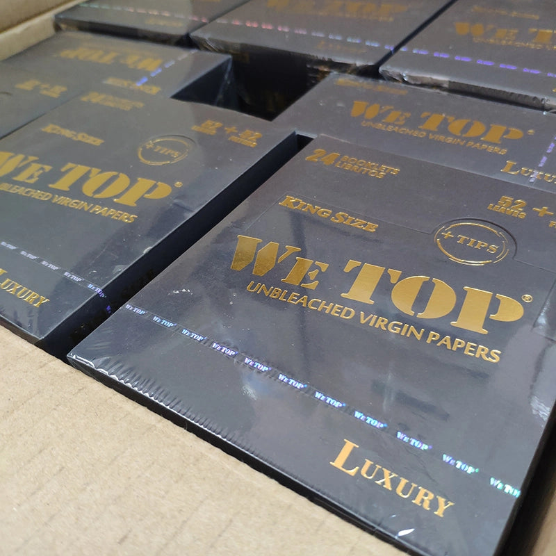 Wetop Luxury Kingsize Brown with Filter Tips 24 booklets,60 Leaves per booklet (Full Box) - Bittchaser Smoke Shop