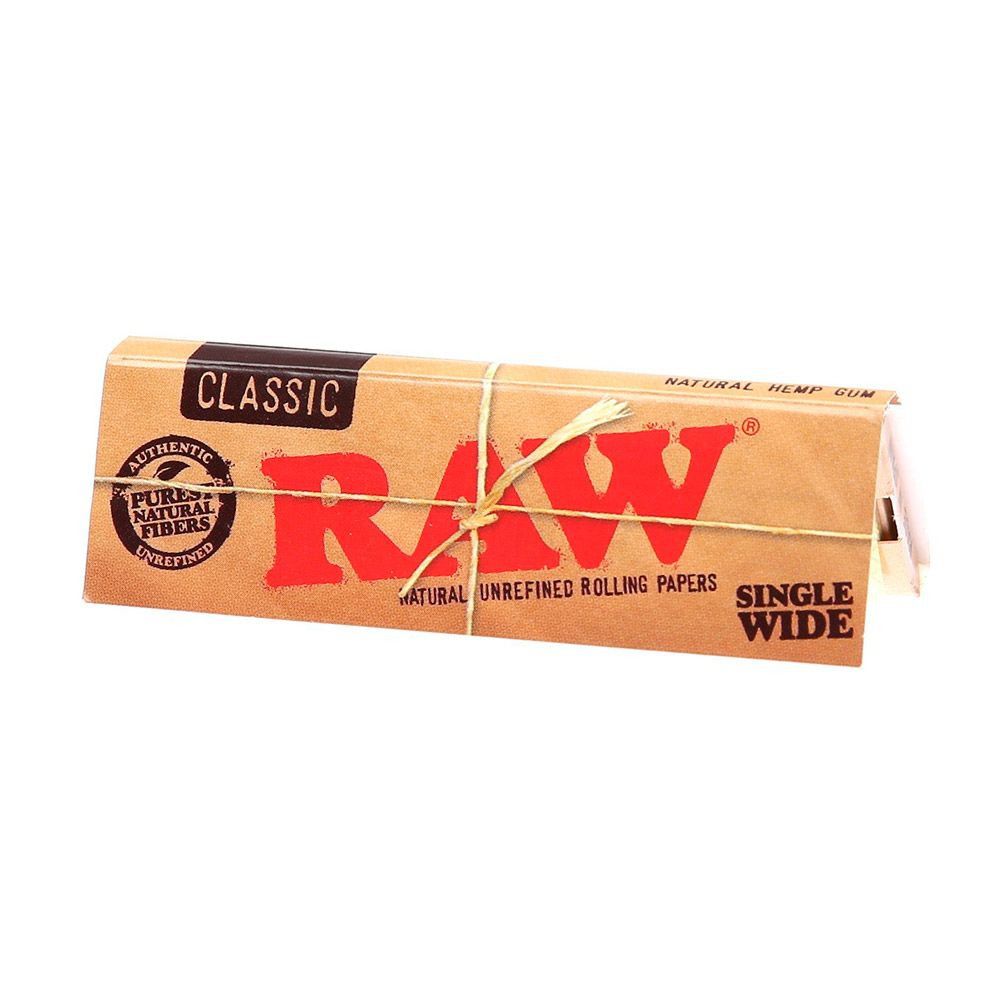 Raw Classic Regular Size Brown Rolling Papers (Full Box) - Bittchaser Smoke Shop