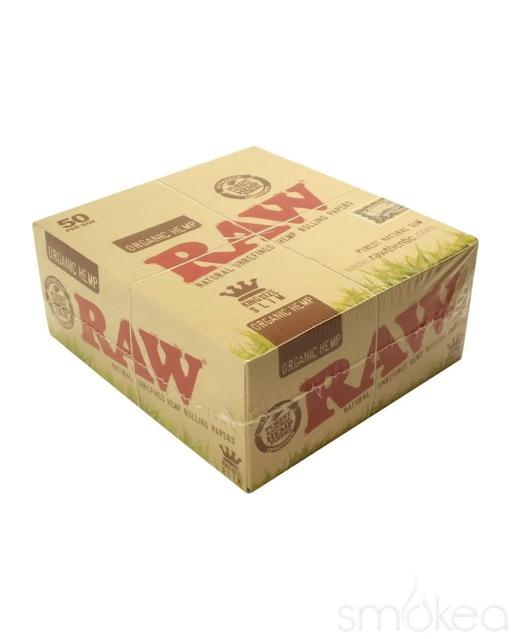 Raw Organic Hemp Kingsize Slim Rolling Papers (Full Box) - Bittchaser Smoke Shop