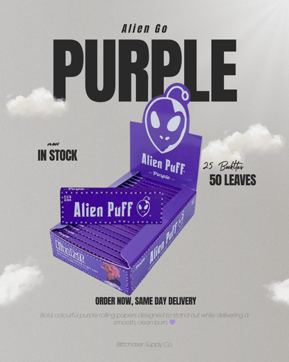 Alien Go 1 1/4 Size Purple Rolling Papers