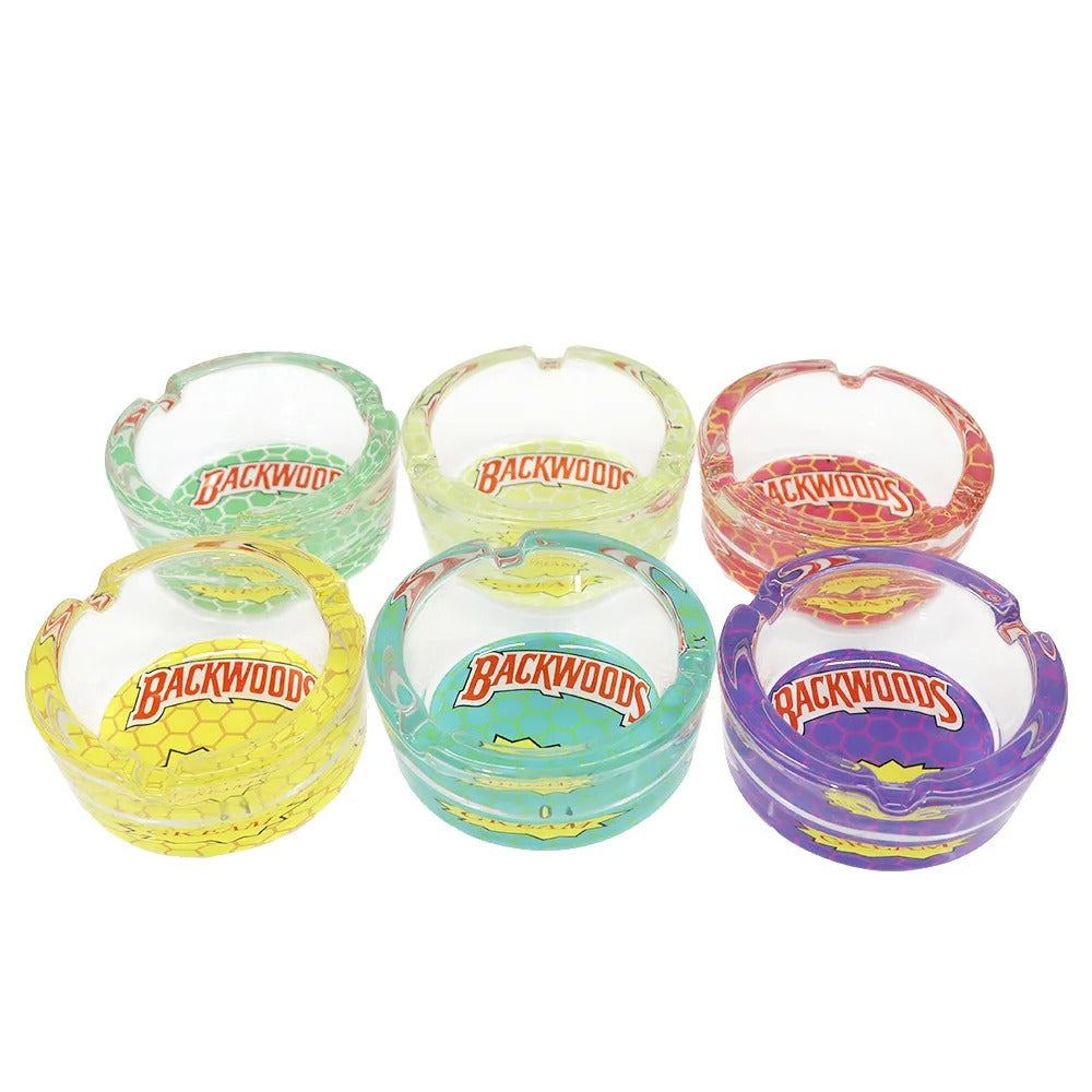 Backwoods 66mm Round Glass Ashtrays