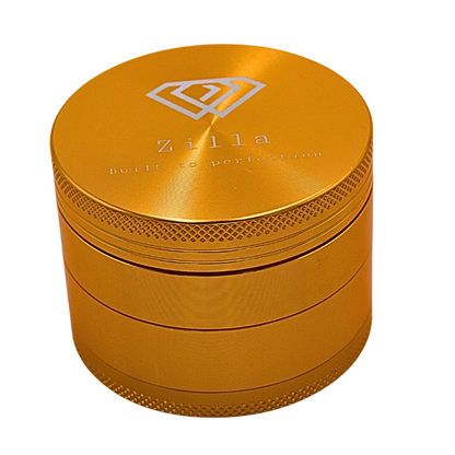 Zilla Aluminium 60mm (Large Size) Herb Grinder - Gold - Bittchaser