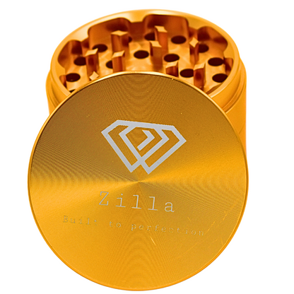 Zilla Aluminium 60mm (Large Size) Herb Grinder - Gold - Bittchaser