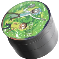 Rick n Morty 63mm (Medium Size) 4 Part Alloy Metallic Grinders [HG-006]