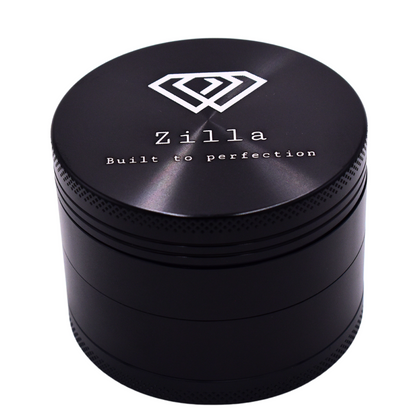 Zilla Aluminium 60mm (Large Size) Herb Grinder - Black - Bittchaser