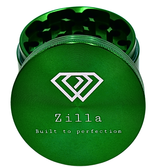 Zilla Aluminium 60mm (Large Size) Herb Grinder - Green