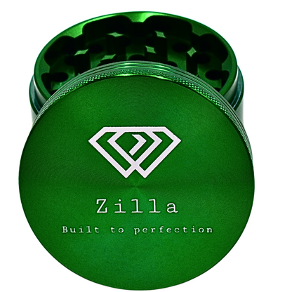 Zilla Aluminium 60mm (Large Size) Herb Grinder - Green - Bittchaser