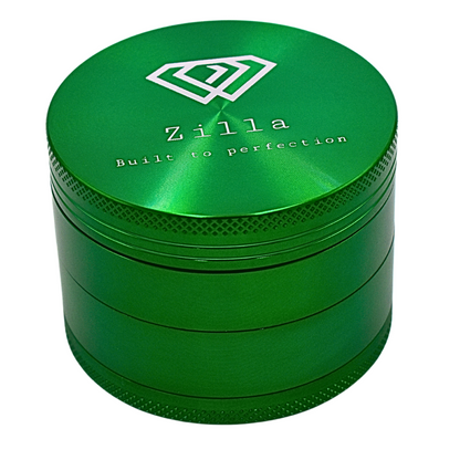 Zilla Aluminium 60mm (Large Size) Herb Grinder - Green - Bittchaser