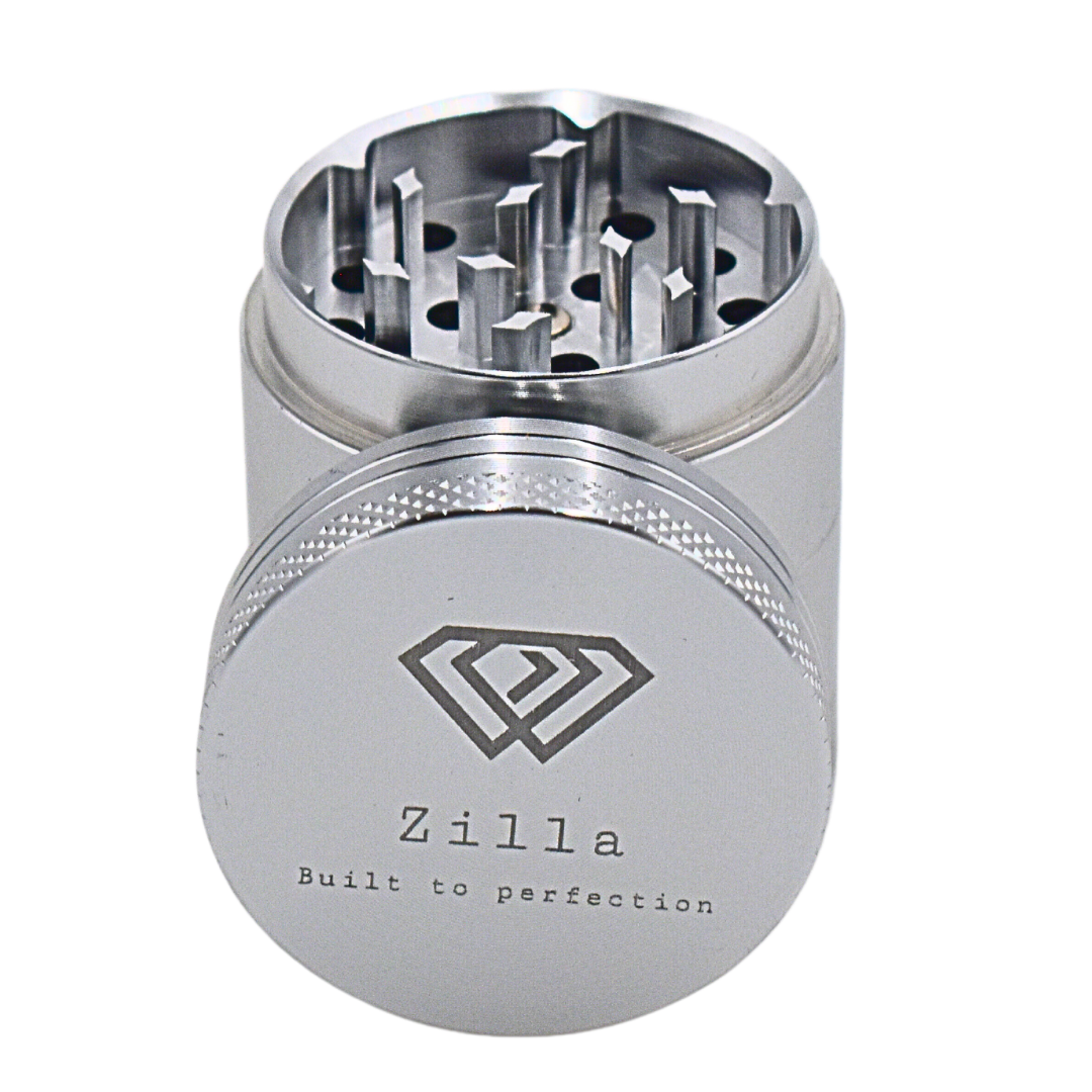 Zilla Aluminium 40mm (Small Size) Herb Grinder - Silver