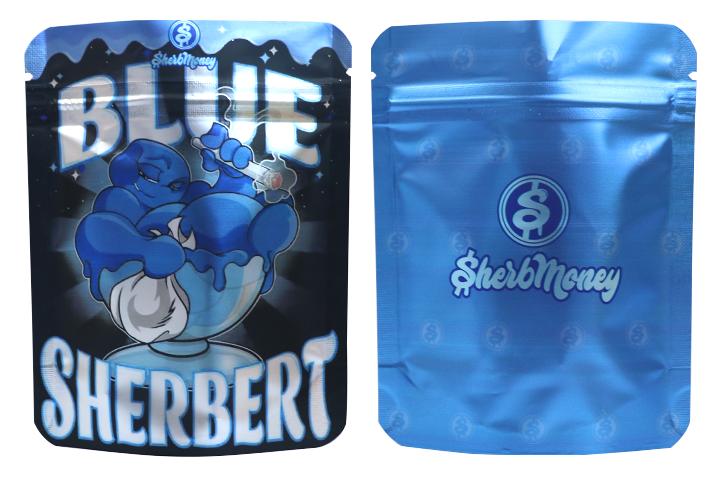 Blue Sherbert Ziplock Smell Proof Bag - 3.5g (100pcs)