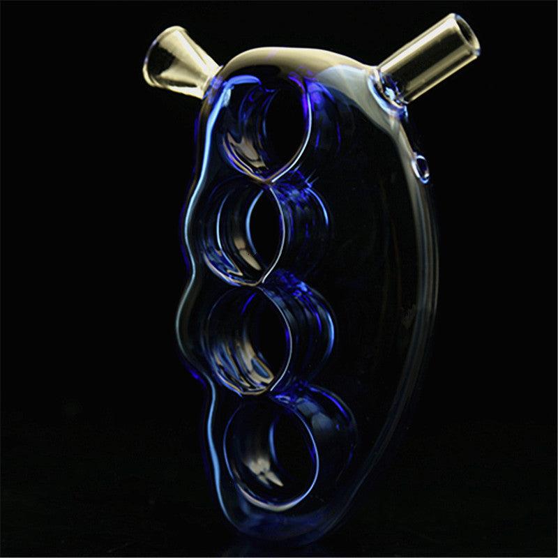 Glass Knuckle Bubbler | Blue