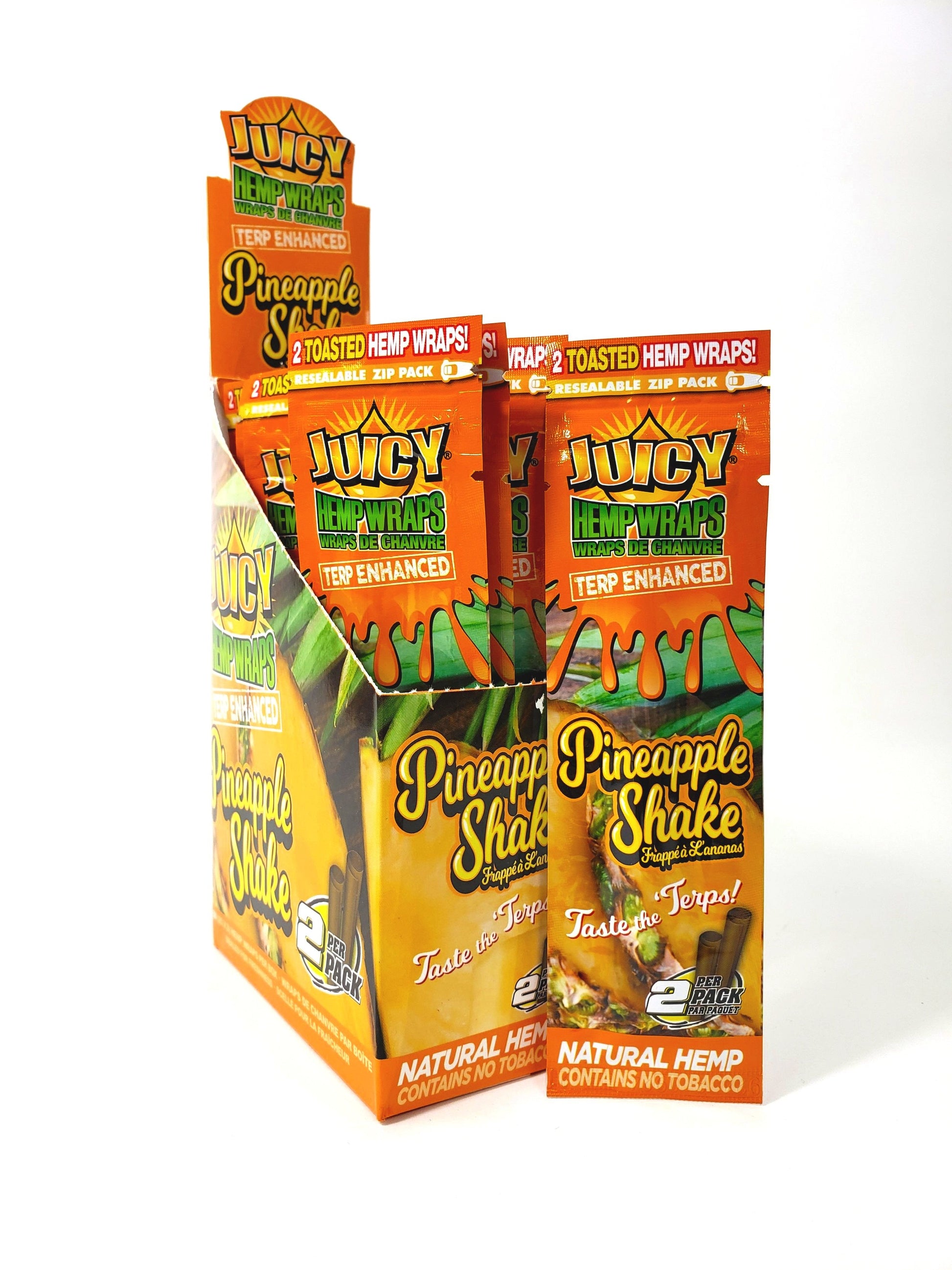 Juicy Hemp Wraps Terp Enhanced – Pineapple Shake - Bittchaser