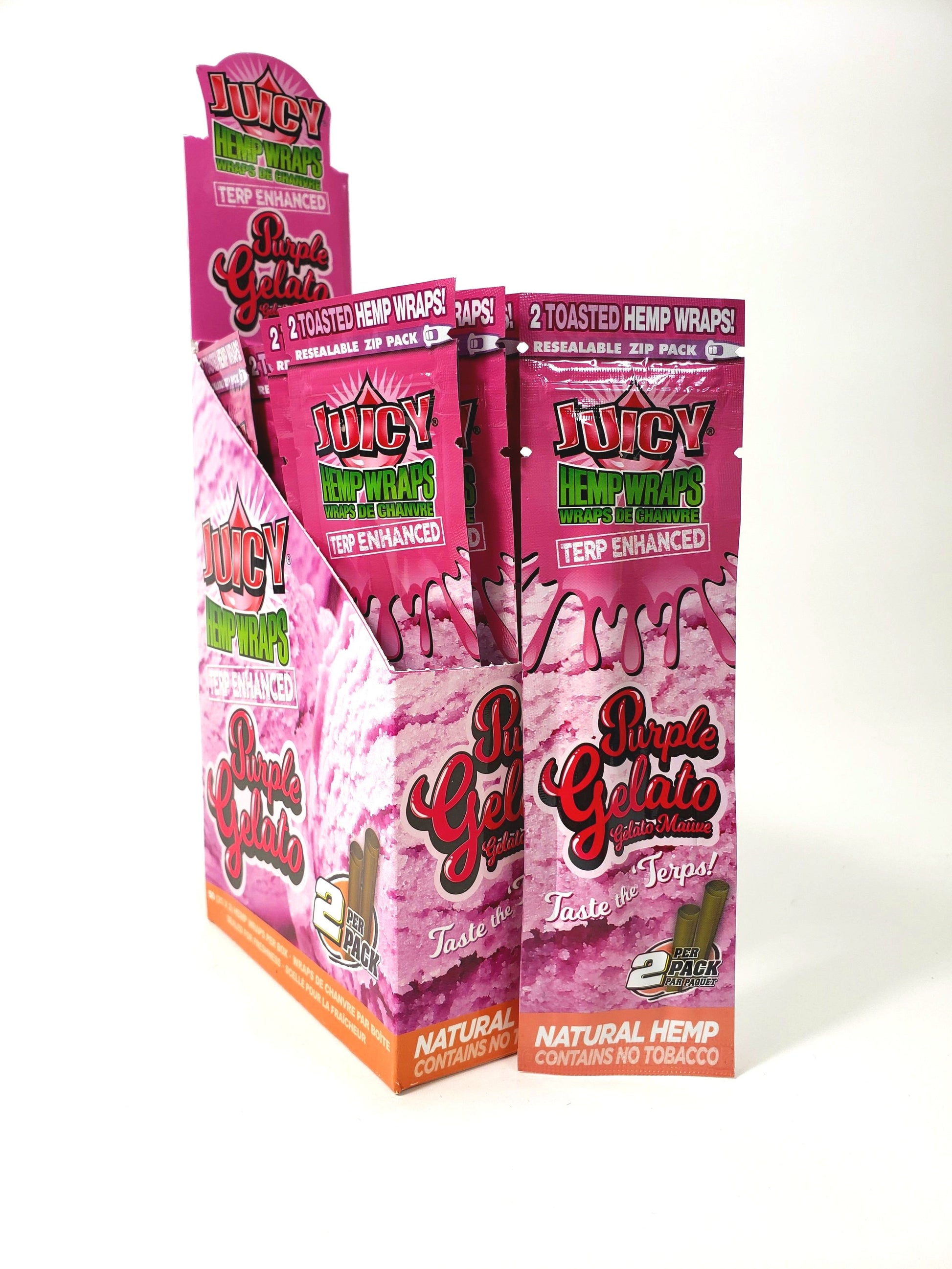 Juicy Hemp Wraps Terp Enhanced – Purple Gelato - Bittchaser