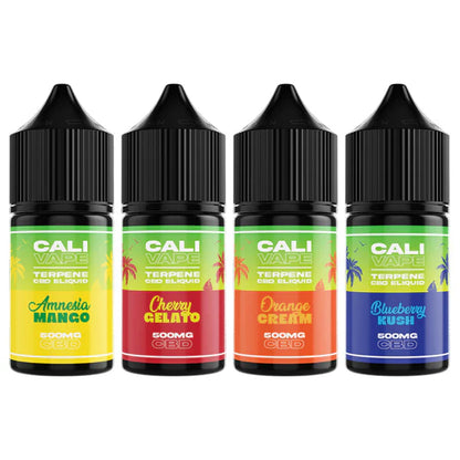 CALI VAPE 500mg Broad Spectrum CBD E-liquid 10ml (60PG/40VG) - Bittchaser Smoke Shop