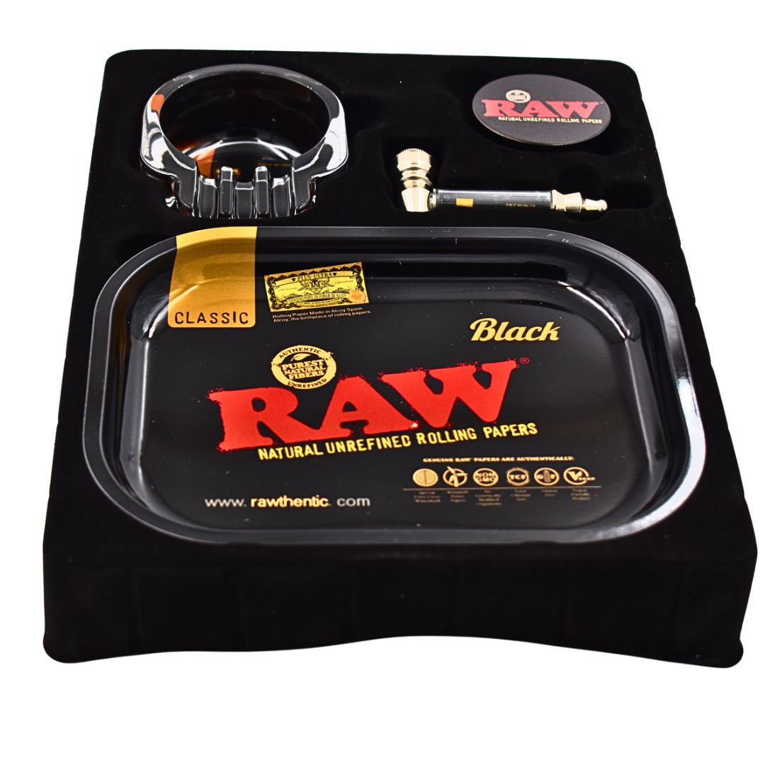 Raw Classic Smoking Kit-Black Gift Set