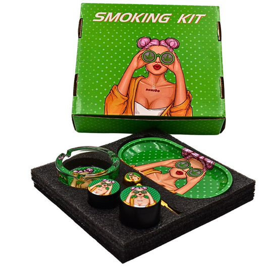 Rukioo Smoking Kit-Green Gift Set - Bittchaser