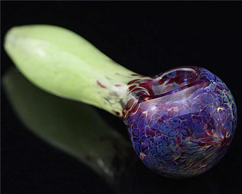 Hippculture Glass Smoking Pipes| Purple Lime design