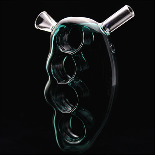 Glass Knuckle Bubbler | Green