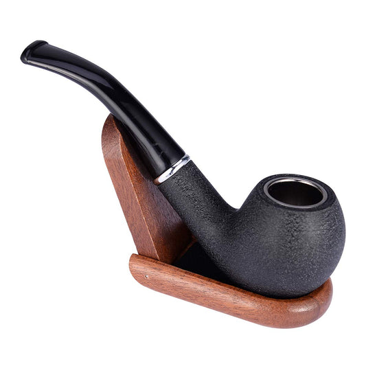 Matt Black Old School Dry Herb Smoking Tobacco Pipe