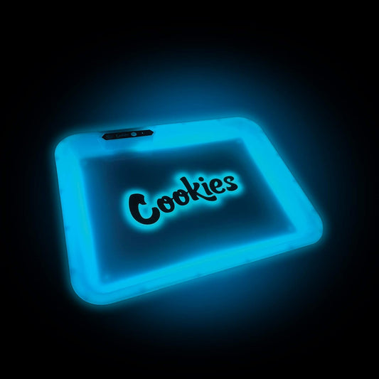 Cookies Colour Changing Glow LED Rolling Tray - Bittchaser Smoke Shop
