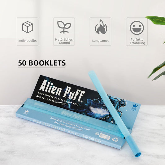 Alien Puff Kingsize Blue Rolling Papers - Bittchaser Smoke Shop