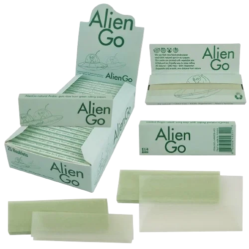 Alien Go 1 1/4 Size Green Rolling Papers