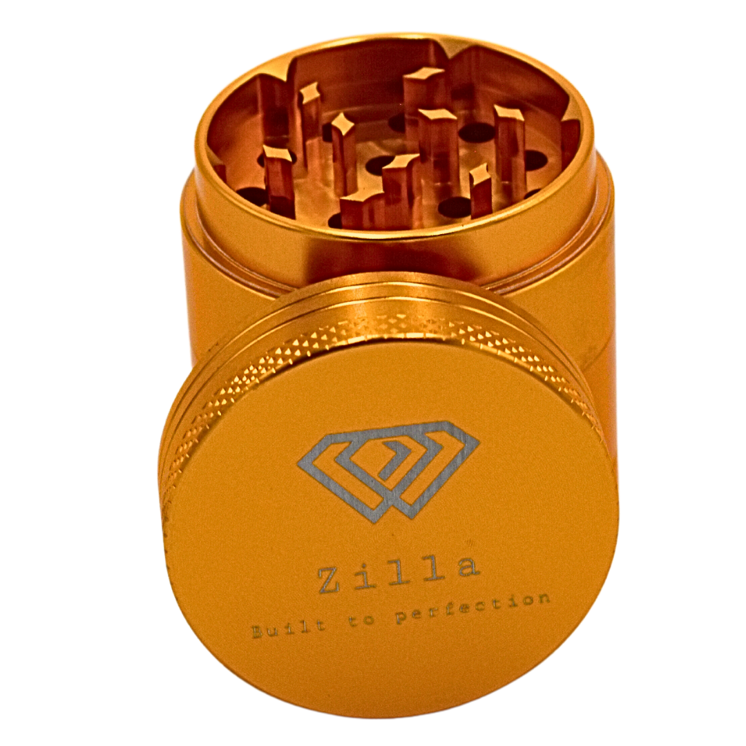 Zilla Aluminium 40mm (Small Size) Herb Grinder - Gold