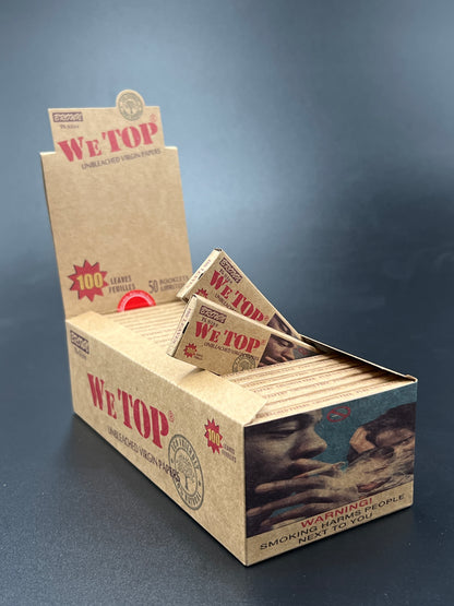 Wetop 1¼ Brown 100 Leaves Rolling Papers