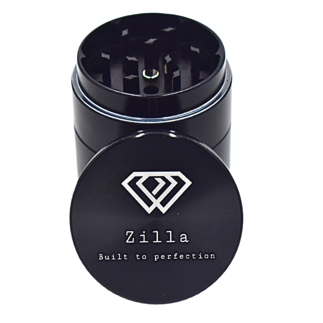 Zilla Aluminium 40mm (Small Size) Herb Grinder - Black