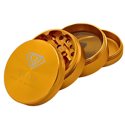 Zilla Aluminium 60mm (Large Size) Herb Grinder - Gold - Bittchaser