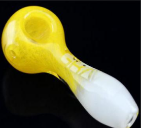 Grav Glass Smoking Spoon | Yellow - Bittchaser