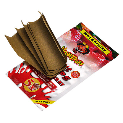 Honeypuff Strawberry Flavored Wraps - (5 Wraps Per Pack) - Bittchaser