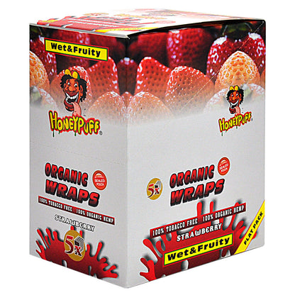 Honeypuff Strawberry Flavored Wraps - (5 Wraps Per Pack) - Bittchaser