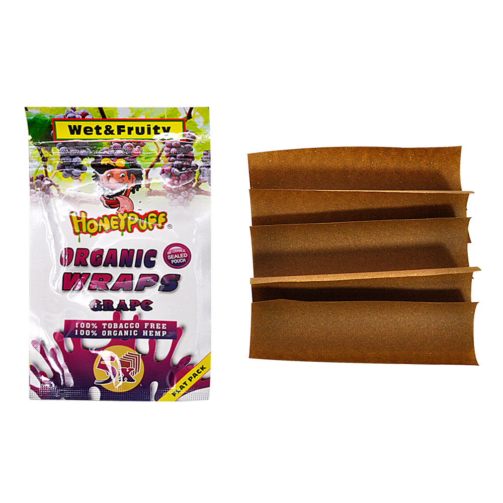 Honeypuff Grape Flavored Wraps - (5 Wraps Per Pack)