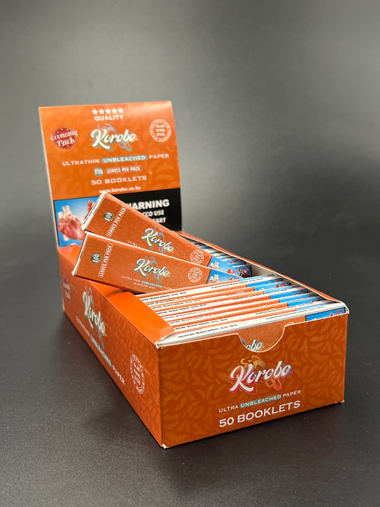 Korobo Brown Kingsize  Slim 100 Leaves Rolling Papers - Bittchaser Smoke Shop