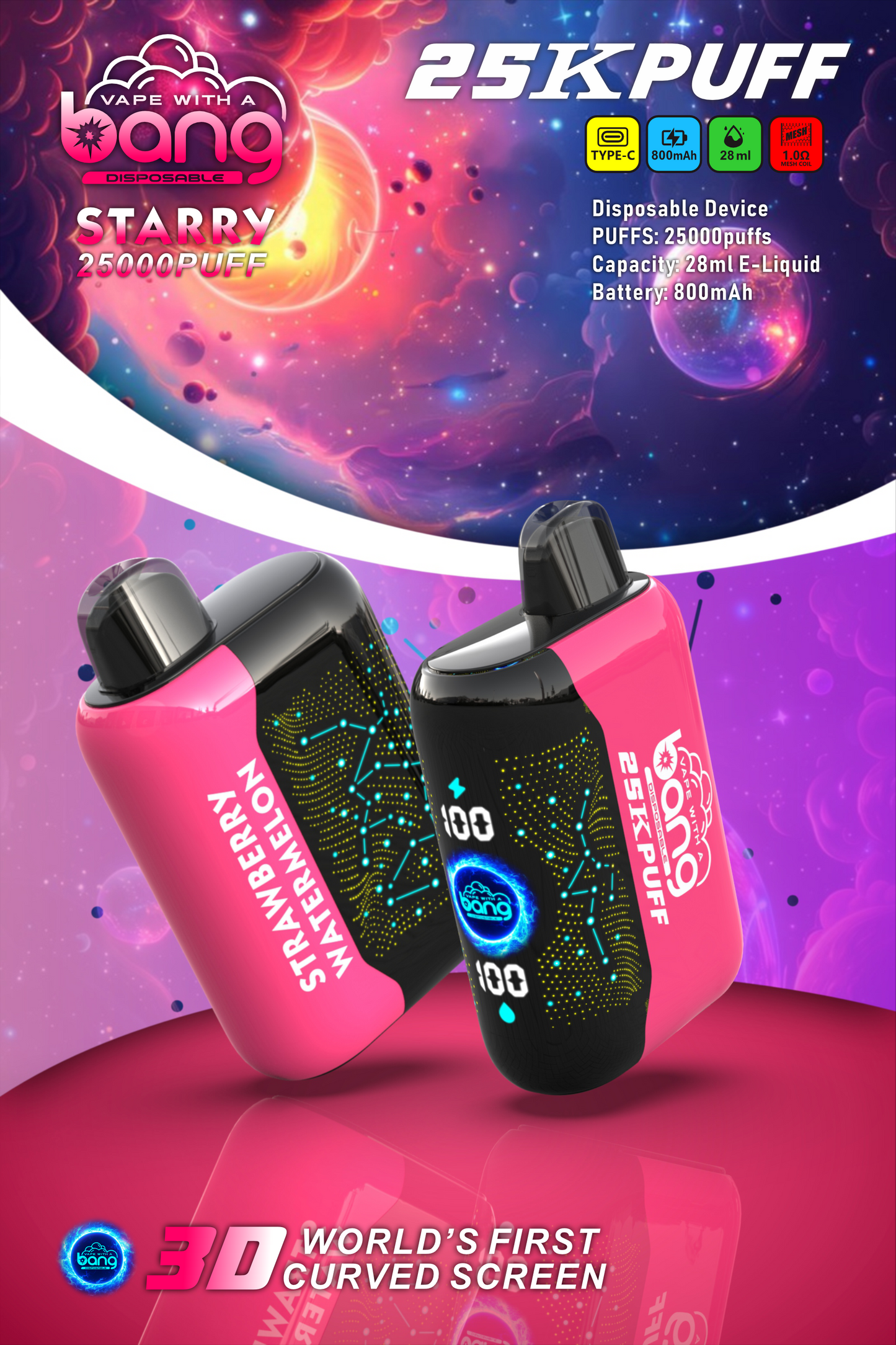 Bang Starry Galaxy25000: 25K Puffs Disposable Vapes