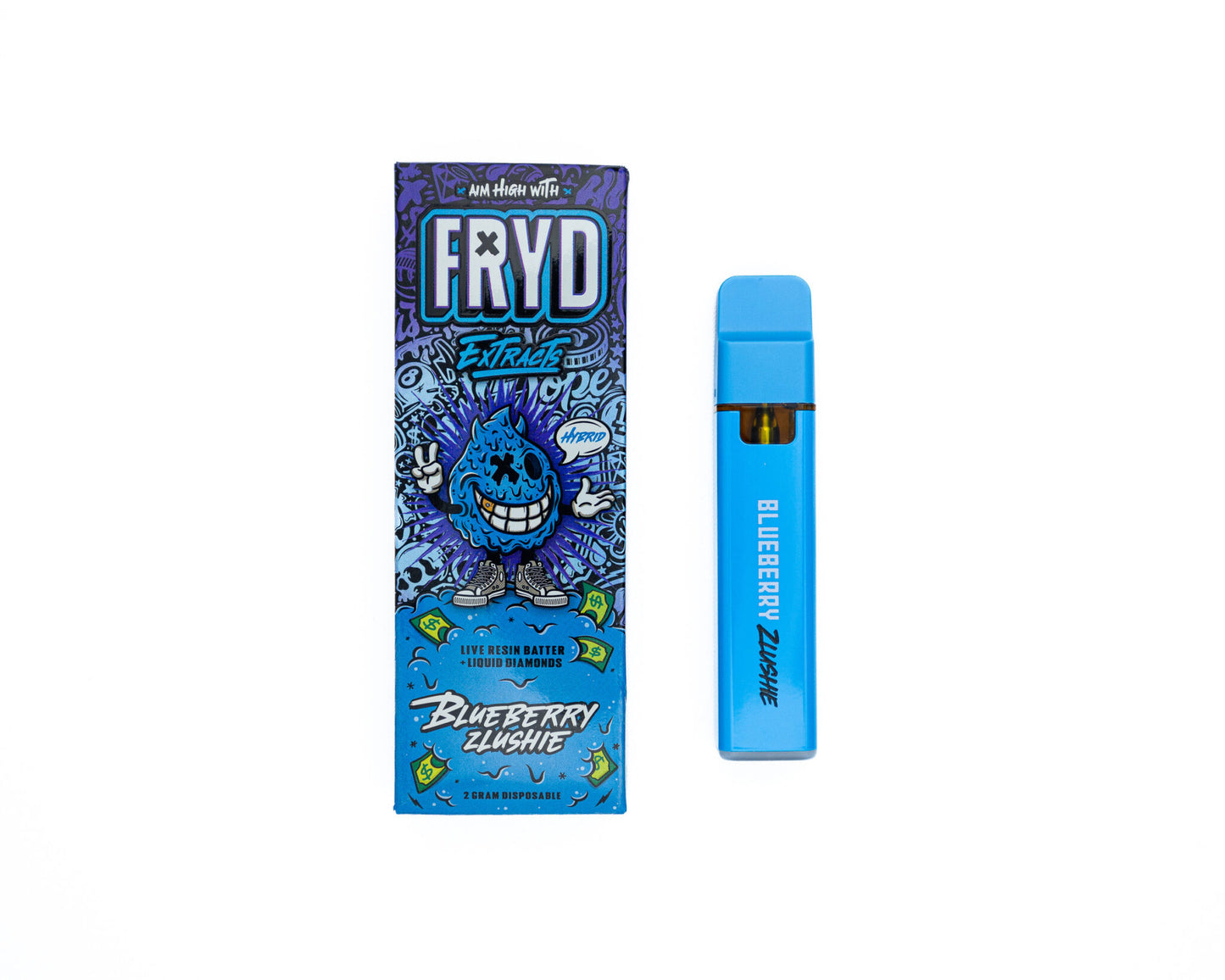 FRYD Extracts Live Resin Batter Liquid Diamonds 2000mg 2G Disposable Rechargeable Carts