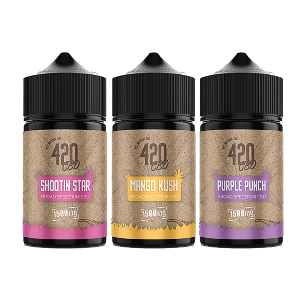 420 E-liquids 1500mg Broad-Spectrum CBD E-Liquids (40VG/60PG) - Bittchaser Smoke Shop