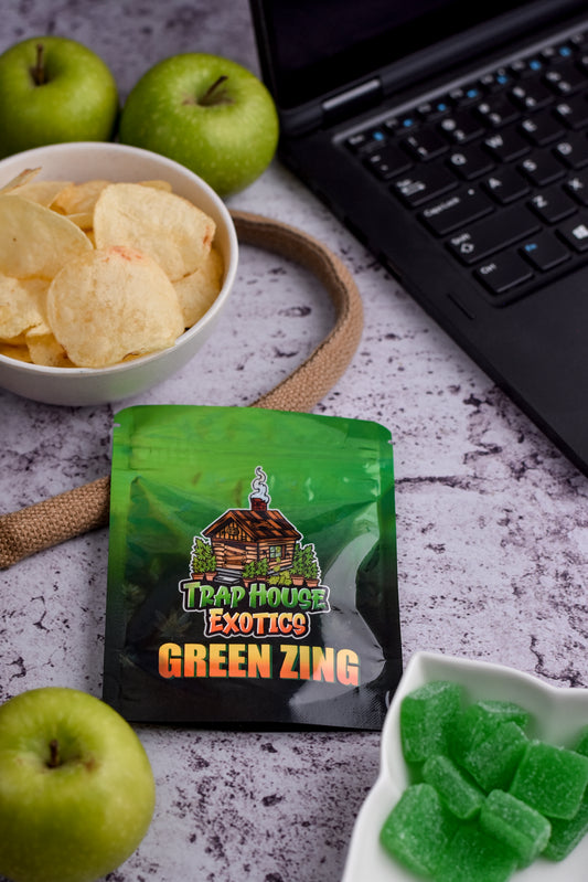 Trap House Exotics Green Zing Gummies 5000mg THc Blend